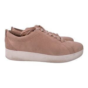 FITFLOP Blush Pink Suede Lace Up Sneakers Size 7